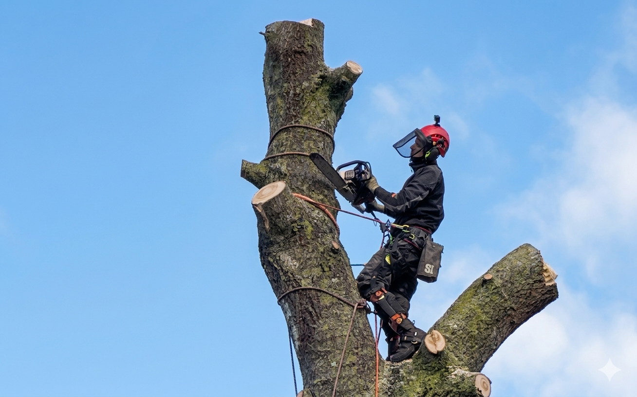 Stubbenfräse bei der Arbeit